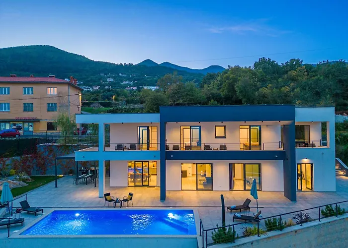 Vila Ziganto With A View Of The Kvarner Bay Opatija