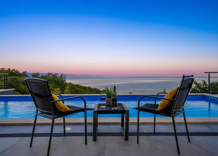 Vila Ziganto With A View Of The Kvarner Bay