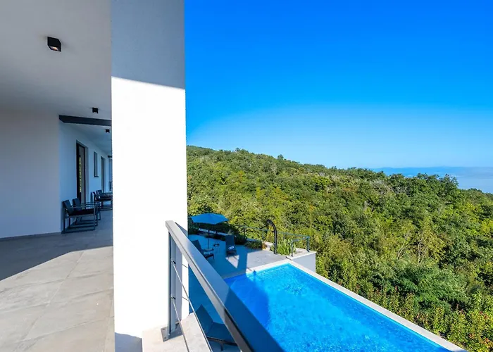 Ziganto With A View Of The Kvarner Bay Vila Opatija